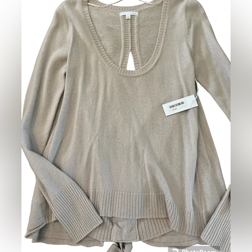 ROI Cashmere Sweater Corset Back - Size L NWT